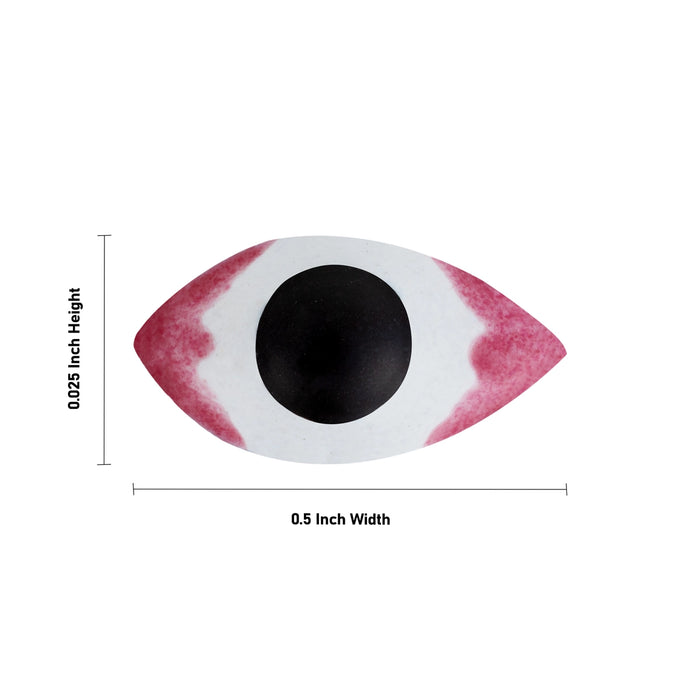Amman Kan Malar Pair - 0.25 x 0.5 Inches | Eye Set / Kanmalar for Deity - Head & Face Accessories
