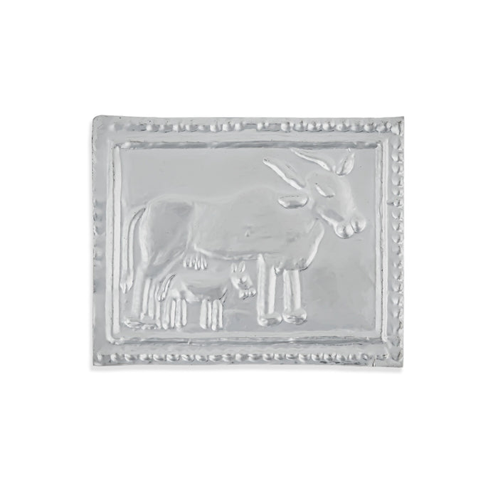 Cow Design Pratima - 1 x 1 Inches | Pratimai / Prathima for Pooja - Pooja Thali Accessories