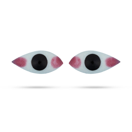 Kan Malar Pair - 0.2 x 0.5 Inches | Amman Eye Set / Kanmalar for Deity - Head & Face Accessories