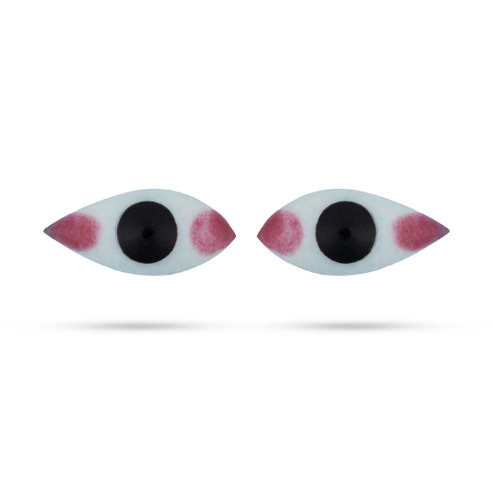 Kan Malar Pair - 0.2 x 0.5 Inches | Amman Eye Set / Kanmalar for Deity - Head & Face Accessories