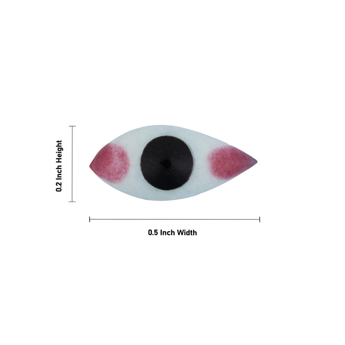 Kan Malar Pair - 0.2 x 0.5 Inches | Amman Eye Set / Kanmalar for Deity - Head & Face Accessories