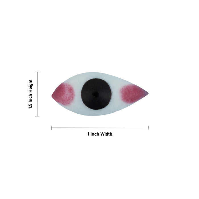 Amman Kan Malar Pair - 1.5 x 1 Inches | Eye Set / Kanmalar for Deity - Head & Face Accessories