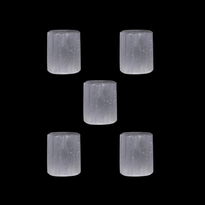 Selenite Tumble Stone Set | Crystal Stone/ 5 Pcs/ Semi Precious Stone for Healing - Semi Precious Stones