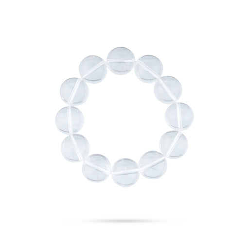 Spatik Bracelet - 2.5 Inches | 12 mm/ Crystal Sphatik Bracelet/ Sphatik Stone Hand Band for Cooling Effect - Sphatik Mala, Pendant, Bracelet