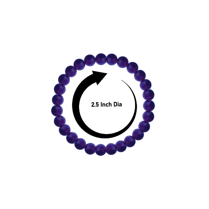 Amethyst Bracelet - 2.5 Inches | Gemstone Bracelet/ Crystal Jewellery for Men & Women