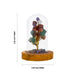 Crystal Tree With Base - 3.25 x 2.25 Inches | Gemstone Tree With Glass Dhoom/ Gem Tree for Vastu - Table Stand Accessories