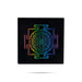 Black Stone Plate Sri Yantra - 0.25 x 3 Inches | Cosmic Conductor Of Energy/ Rainbow Photographic Print - Maha Meru & Yantra