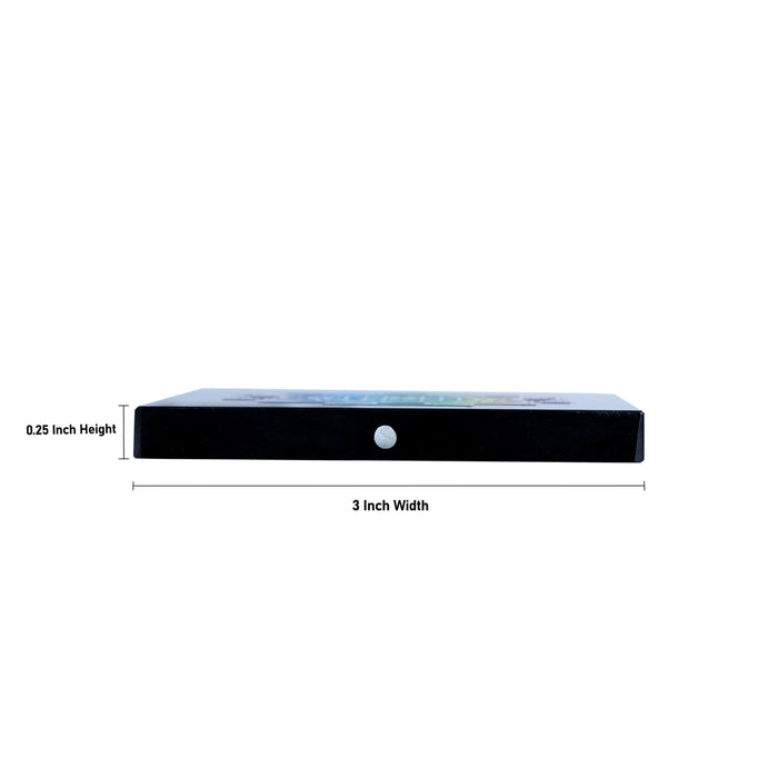 Black Stone Plate Sri Yantra - 0.25 x 3 Inches | Cosmic Conductor Of Energy/ Rainbow Photographic Print - Maha Meru & Yantra