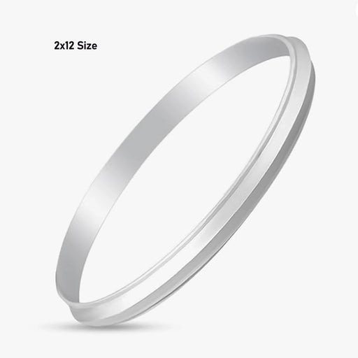 Kada - 2 x 12 Size | Silver Kappu / Bracelet Kada / Daily Wear Kada for Men - Ethnic Wear Accessories
