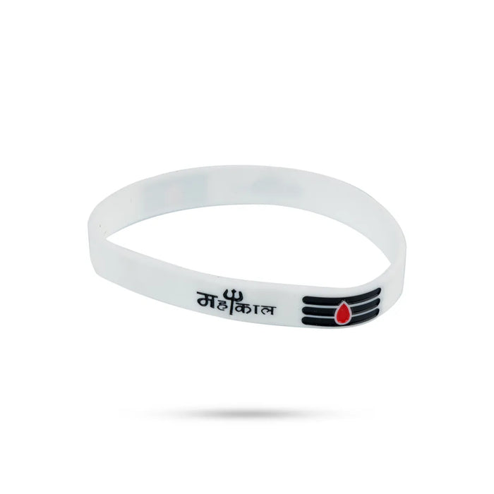 Rubber Bracelet - 2.5 inches | 5 Pcs / Mahakal Rubber Wristband / Embossed Rubber Wristbands for Daily Wear - Bracelet