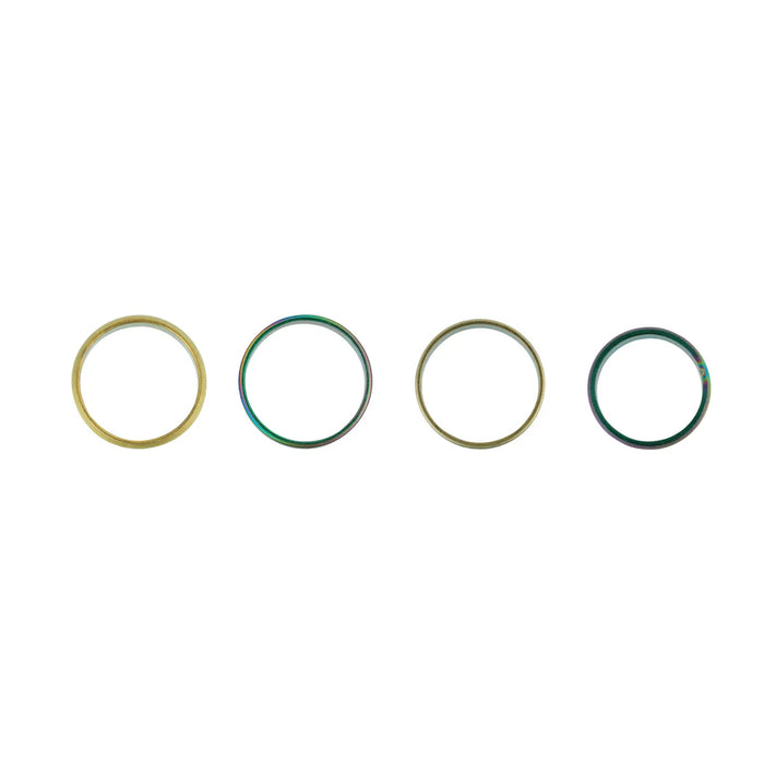 Multicolor Ring pack | 4 Pcs / Band Ring / Ring Set / Mothiram / Finger Ring For Every day use - Ethnic Wear Accessories