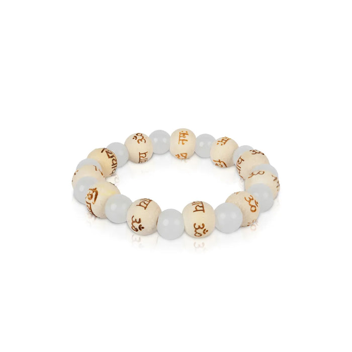Elastic Beads Bracelet - 2.5 inches | Beads Bracelet / Mantra Engraved Beaded Bracelet / Daily Wear Band - Bracelet