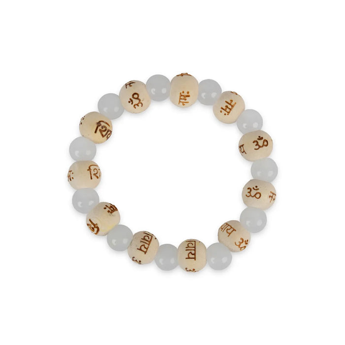 Elastic Beads Bracelet - 2.5 inches | Beads Bracelet / Mantra Engraved Beaded Bracelet / Daily Wear Band - Bracelet