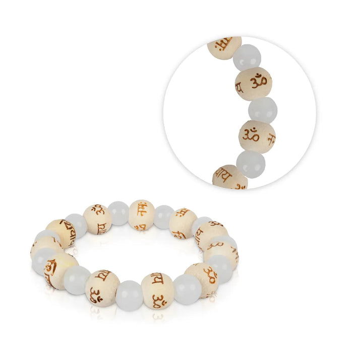 Elastic Beads Bracelet - 2.5 inches | Beads Bracelet / Mantra Engraved Beaded Bracelet / Daily Wear Band - Bracelet