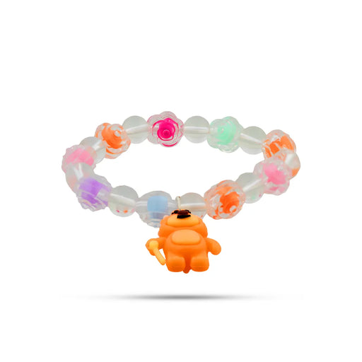 Kids Beads Bracelet - 2 inches / Elastic Bracelet / Fancy Beads Bracelet with Cartoon Charm for Girls & Kids - Bracelet