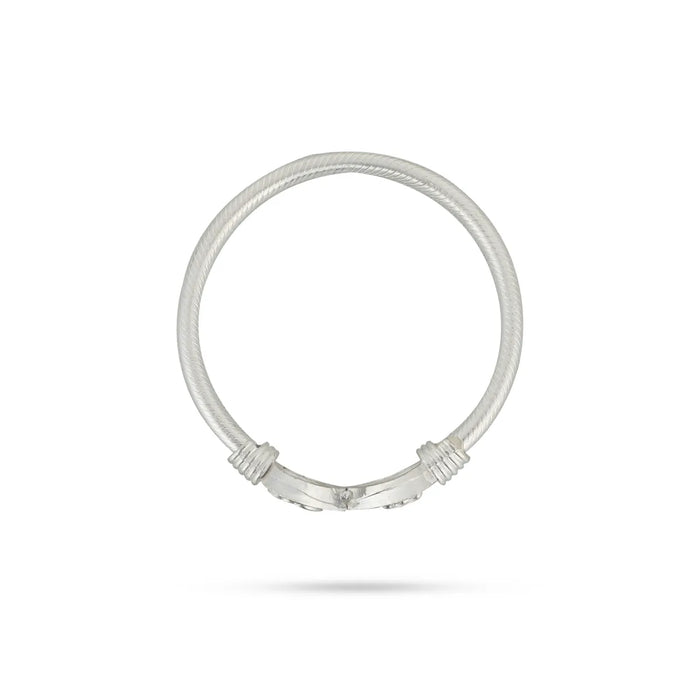 Silver Kada - 2 inches | Murugan Vel Bracelet / Vel Kappu / Silver Bracelet for Daily Divine Wear - Bracelet