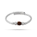 Rudraksh Design Kada - 2.75 Inches | Silver Polish Kaapu / Bangle Kada / Kada With Rudraksha - Bracelet