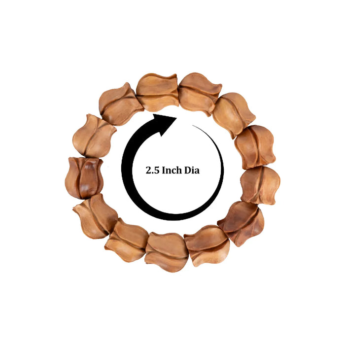 Lotus Design Chandan Bracelet | Chandan Hand Band/ Sandal Bracelet/ Jewellery for Men & Women - Chandan Mala, Pendant, Bracelet