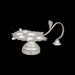 6 Face Kapur Aarti With Nag Handle - 2.75 x 5.5 Inches | 6 Face Diya / Brass Camphor Aarti for Pooja - Kapur Aarti