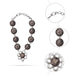 Sudarshana Salagrama Mala - 6 Inches | 9 Beads / Silver Knot / Mala / Saligrama Malai For Deity Decor - Mala