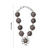 Sudarshana Salagrama Mala - 6 Inches | 9 Beads / Silver Knot / Mala / Saligrama Malai For Deity Decor - Mala