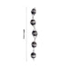 Saligrama Mala - 5 Inches | 5 Beads / Silver Cap /Salagrama Mala / Saligrama Malai For Deity Decor - Mala