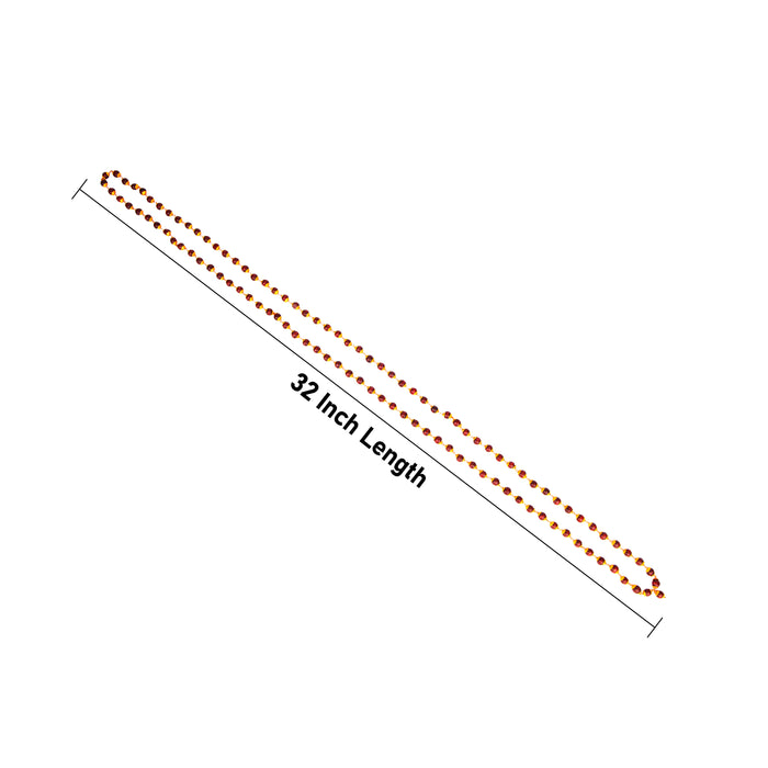 Thulsi Mala with Copper Knot - Red | 108 Beads Tulasi Mala/ Tulsi Japa Mala/ Thulasi Mala for Men & Women - Tulsi Mala, Pendant, Bracelet