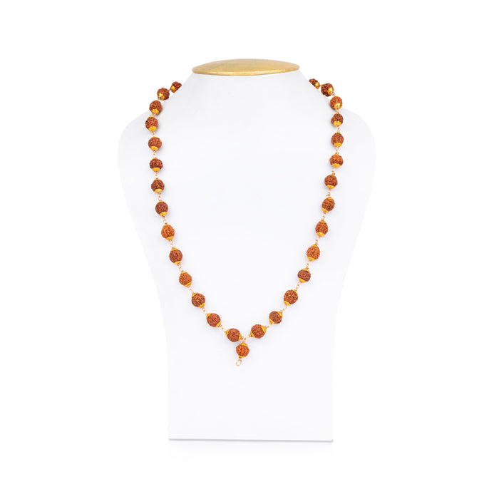 Ruthratcham Malai - 9 mm Cup | 54 Beads Rudraksha Mala/ Copper Knot Kantha Mala for Men & Women - Rudraksha Mala, Pendant, Bracelet