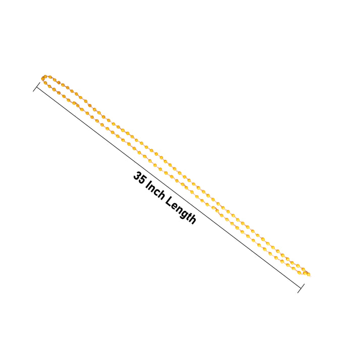 Thulsi Mala with Copper Knot - Yellow | 108 Beads Tulasi Mala/ Tulsi Japa Mala/ Thulasi Mala for Men & Women - Tulsi Mala, Pendant, Bracelet