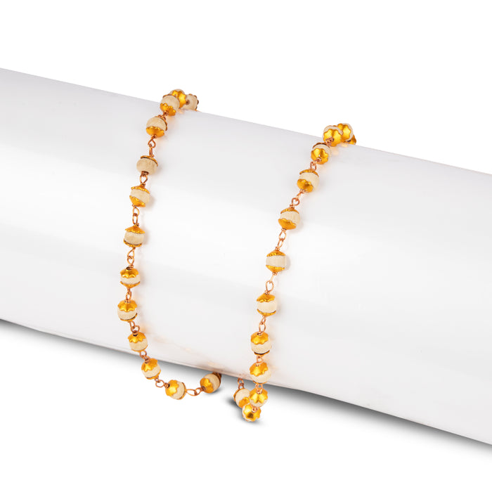 Buy Thulsi Mala with Copper Knot White Beads Tulasi Mala Tulsi Japa Mala Thulasi Mala for Men & Women online at Giri ISKCON collection