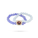 Delhi Guruji Bracelet – 2.5 Inch Dia | 2 Line Beaded Bracelet / Spiritual Hand Band For Daily Wear - Bracelet