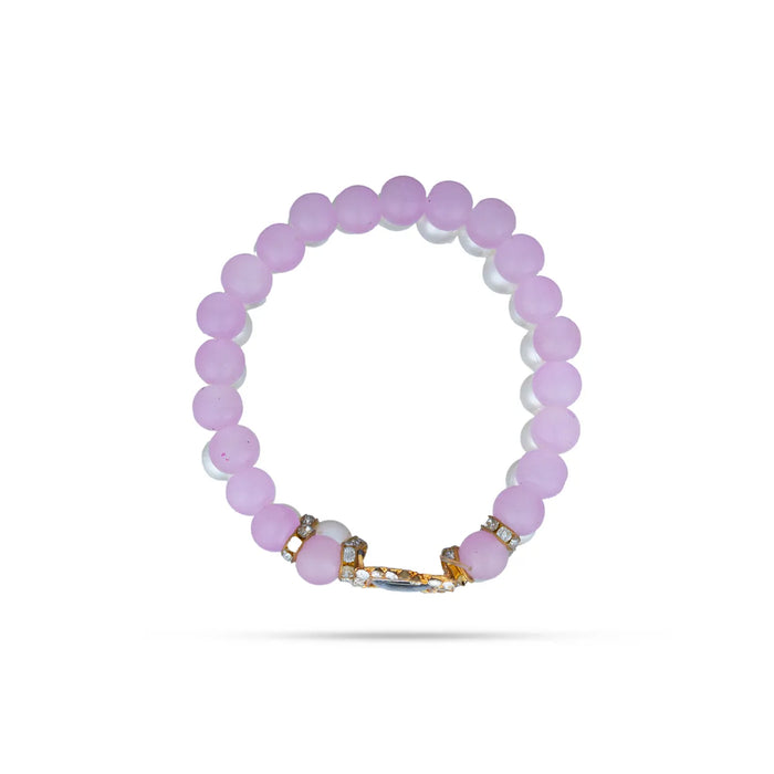 Delhi Guruji Bracelet – 2.5 Inch Dia | 2 Line Beaded Bracelet / Spiritual Hand Band For Daily Wear - Bracelet