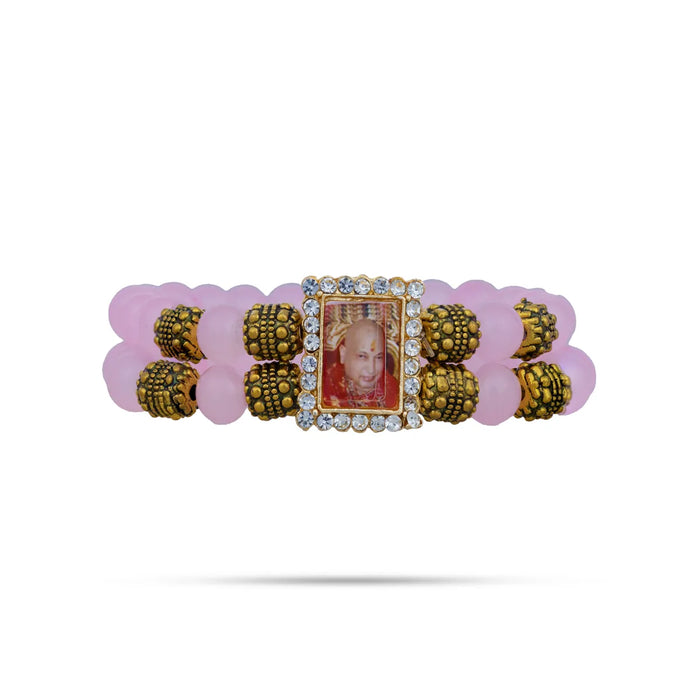 Delhi Guruji Beaded Bracelet – 2.5 Inch Dia | Spiritual Bracelet / Hand Band For Daily Wear & Spiritual Purpose - Bracelet