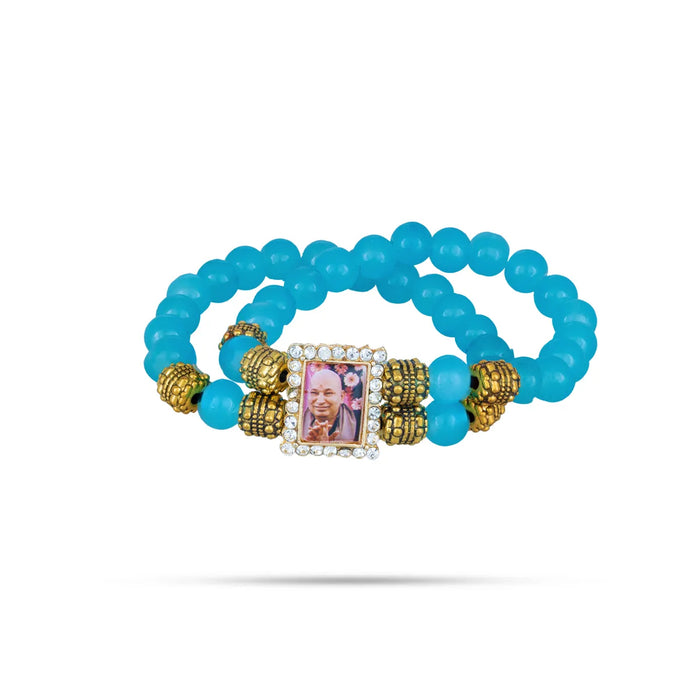 Delhi Guruji Beaded Bracelet – 2.5 Inch Dia | Spiritual Bracelet / Hand Band For Daily Wear & Spiritual Purpose - Bracelet