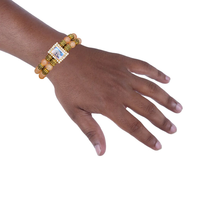 Delhi Guruji Beaded Bracelet – 2.5 Inch Dia | Spiritual Bracelet / Hand Band For Daily Wear & Spiritual Purpose - Bracelet