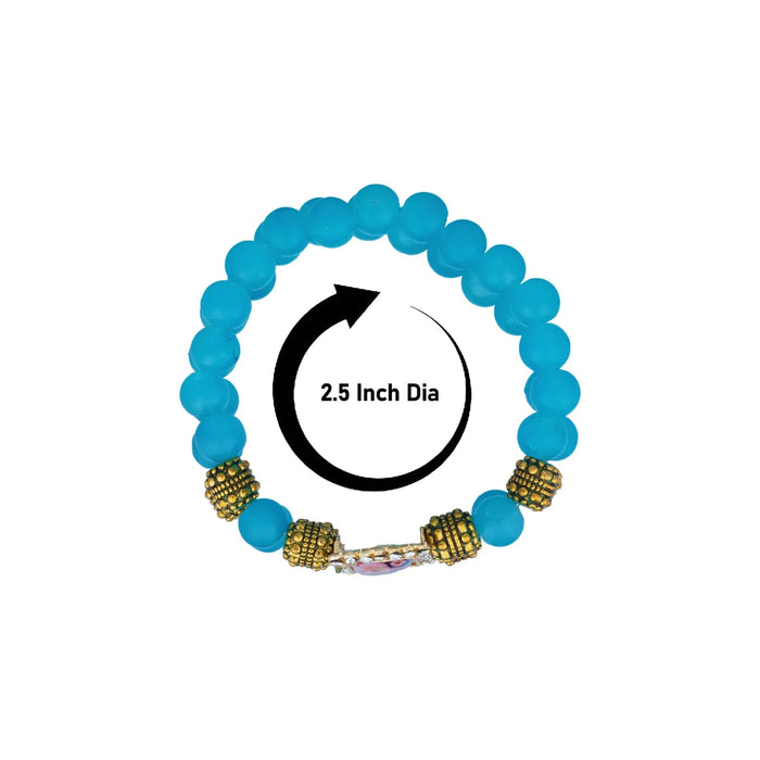 Delhi Guruji Beaded Bracelet – 2.5 Inch Dia | Spiritual Bracelet / Hand Band For Daily Wear & Spiritual Purpose - Bracelet