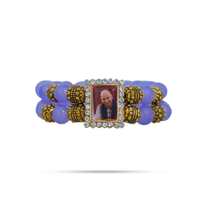 Delhi Guruji Beaded Bracelet – 2.5 Inch Dia | Spiritual Bracelet / Hand Band For Daily Wear & Spiritual Purpose - Bracelet