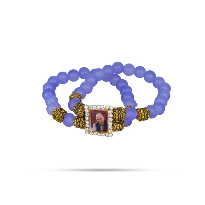 Delhi Guruji Beaded Bracelet – 2.5 Inch Dia | Spiritual Bracelet / Hand Band For Daily Wear & Spiritual Purpose - Bracelet