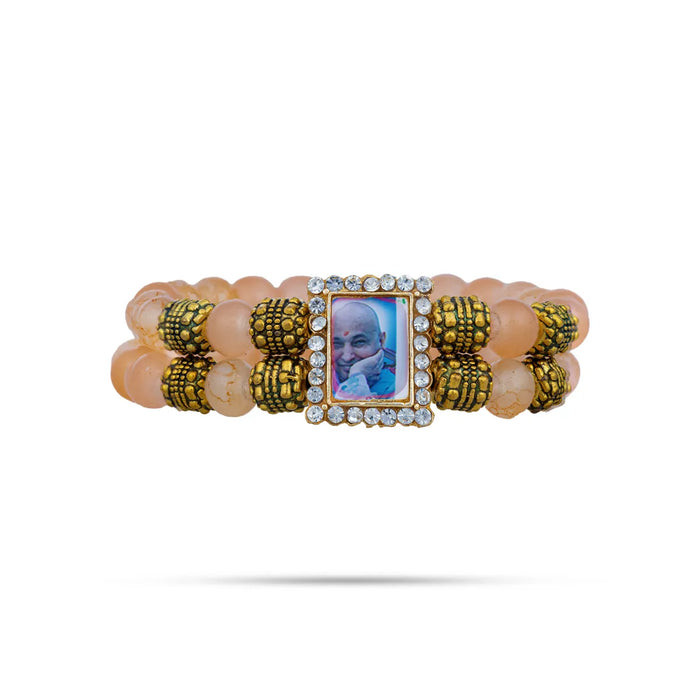 Delhi Guruji Beaded Bracelet – 2.5 Inch Dia | Spiritual Bracelet / Hand Band For Daily Wear & Spiritual Purpose - Bracelet