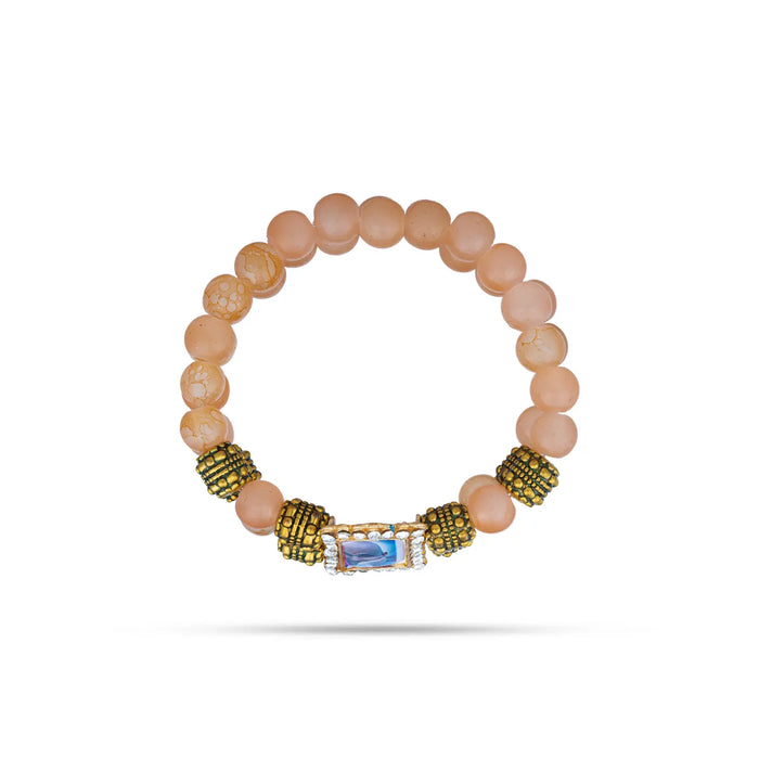 Delhi Guruji Beaded Bracelet – 2.5 Inch Dia | Spiritual Bracelet / Hand Band For Daily Wear & Spiritual Purpose - Bracelet