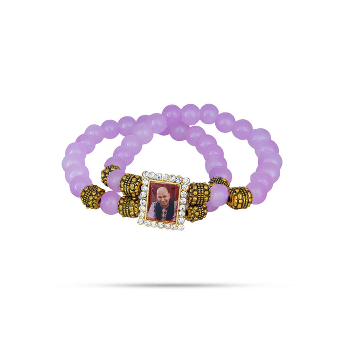 Delhi Guruji Beaded Bracelet – 2.5 Inch Dia | Spiritual Bracelet / Hand Band For Daily Wear & Spiritual Purpose - Bracelet