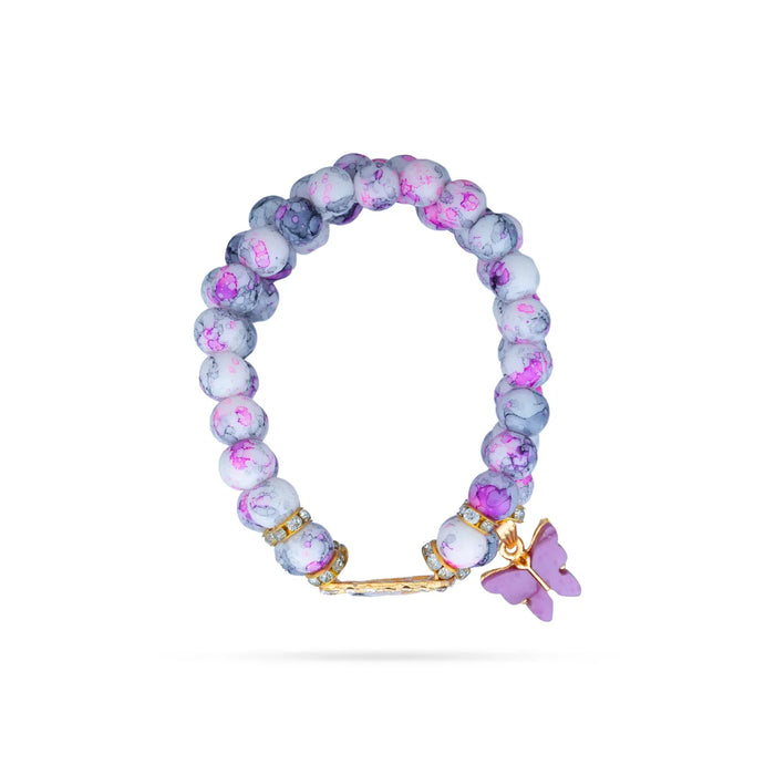 Delhi Guruji Bracelet – 2.5 Inch Dia | 3 Line Beaded Bracelet / Spiritual Hand Band For Daily Wear - Bracelet