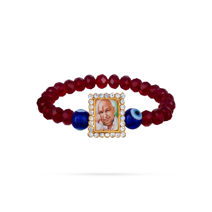 Delhi Guruji Crystal Bracelet - 2.5 Inches Dia | Spiritual Hand Band / Daily Wear Devotional Bracelet