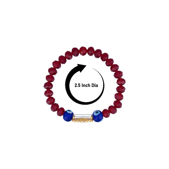 Delhi Guruji Crystal Bracelet - 2.5 Inches Dia | Spiritual Hand Band / Daily Wear Devotional Bracelet