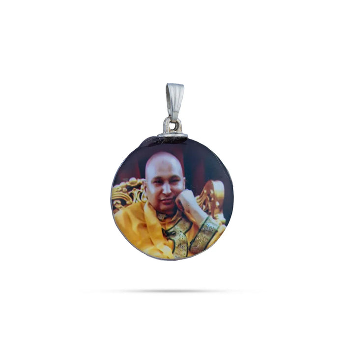 Delhi Guruji Pendant – 1 Inch | Spiritual Photo Dollar / Devotional Locket For Daily Wear - Mala & Pendant