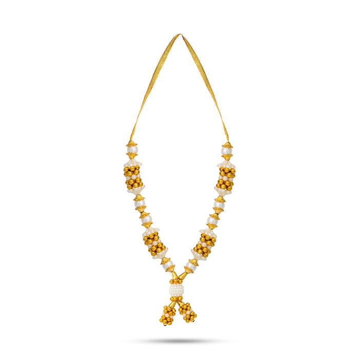 Fancy Mala - 6.3 Inches | Moti Mala/ Artificial Jewellery / Beads Design Mala for Deity