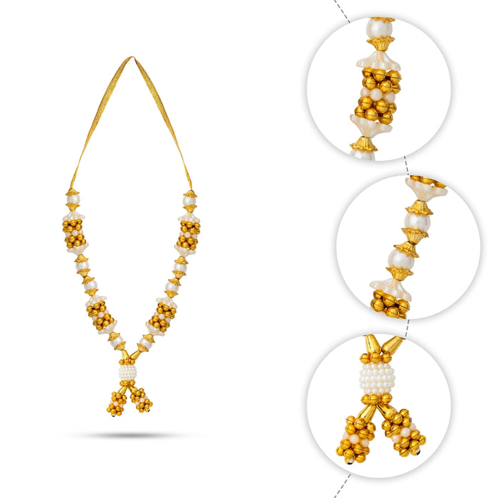 Fancy Mala - 6.3 Inches | Moti Mala/ Artificial Jewellery / Beads Design Mala for Deity