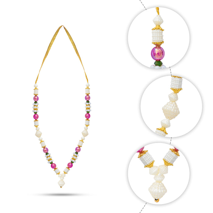 Moti Mala - 8 Inches | Beads Mala/ Pearl Mala / Artificial Jewelry For Deity Decor