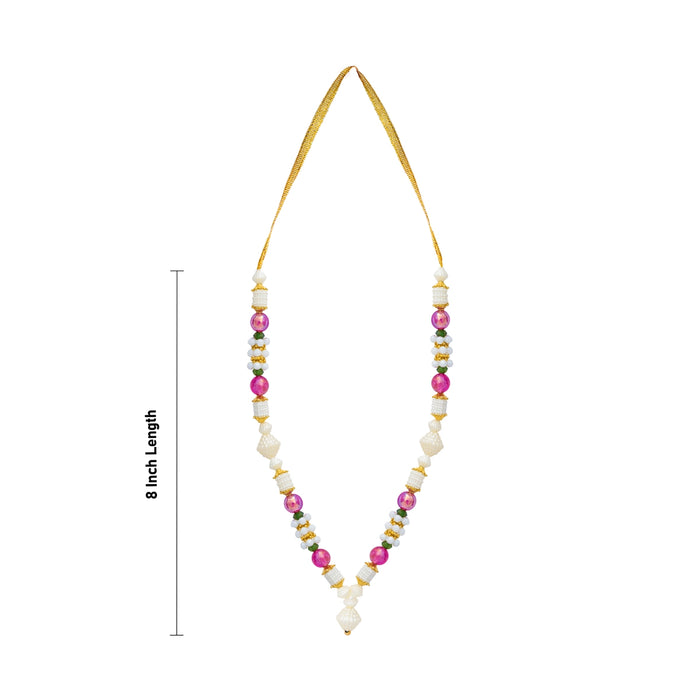 Moti Mala - 8 Inches | Beads Mala/ Pearl Mala / Artificial Jewelry For Deity Decor