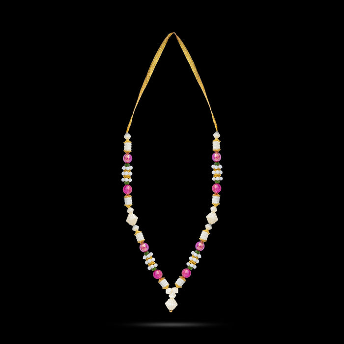 Moti Mala - 8 Inches | Beads Mala/ Pearl Mala / Artificial Jewelry For Deity Decor